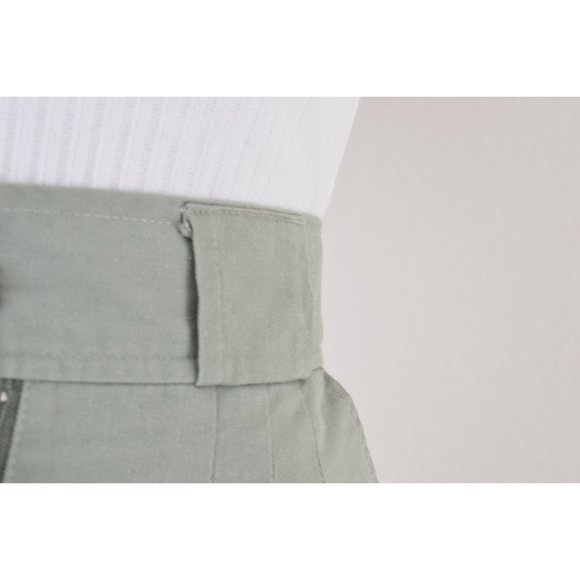 Vintage 90s Sage Poly/Cotton High Waisted Skirt size 7/8 |‎ 26 waist - Picture 7 of 10